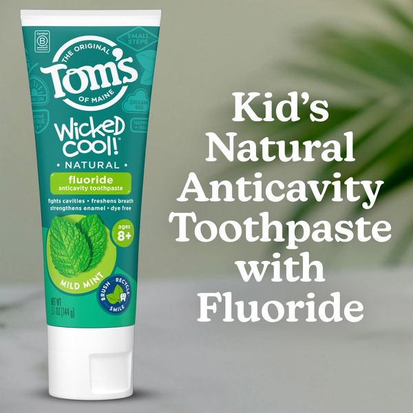 Tom's of Maine Mild Mint Wicked Cool! Anticavity Fluroide Toothpaste - 5.1oz