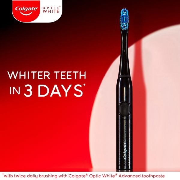 Colgate Optic White Pro Series Sonic Battery Powered Toothbrush - Black