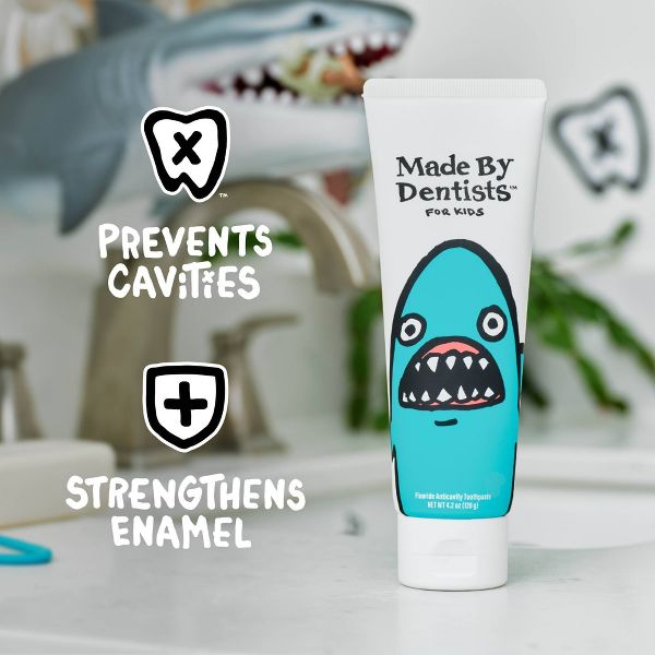 Made by Dentists Kids' Shark Fluoride Anticavity Toothpaste - Watermelon - 4.2oz
