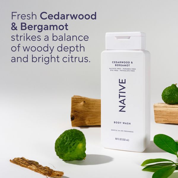 Native Body Wash - Cedarwood and Bergamot - 18 fl oz