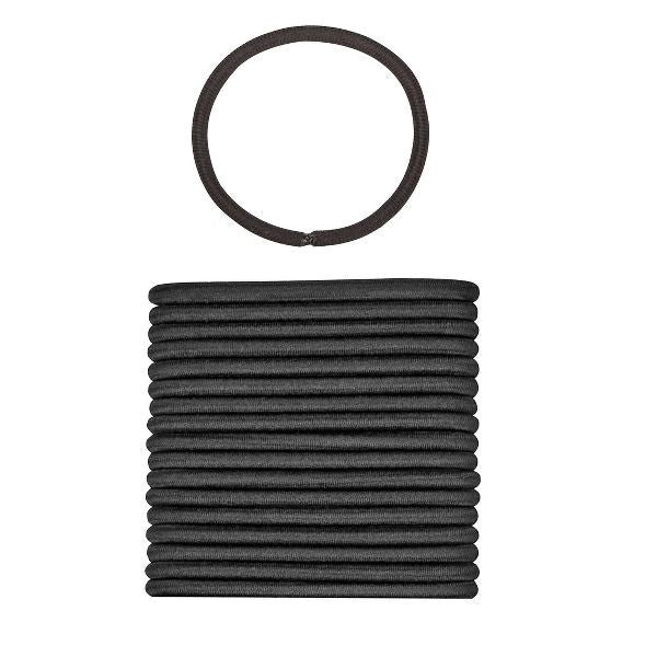 scünci No Damage 2X Stronger Elastic Hair Ties - Black - All Hair - 4mm - 18pcs