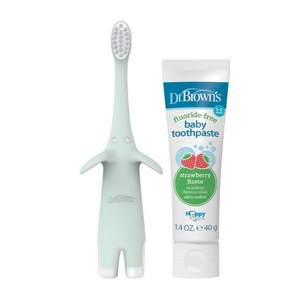 Dr. Brown's Infant Toothbrush and Toothpaste - Elephant Strawberry