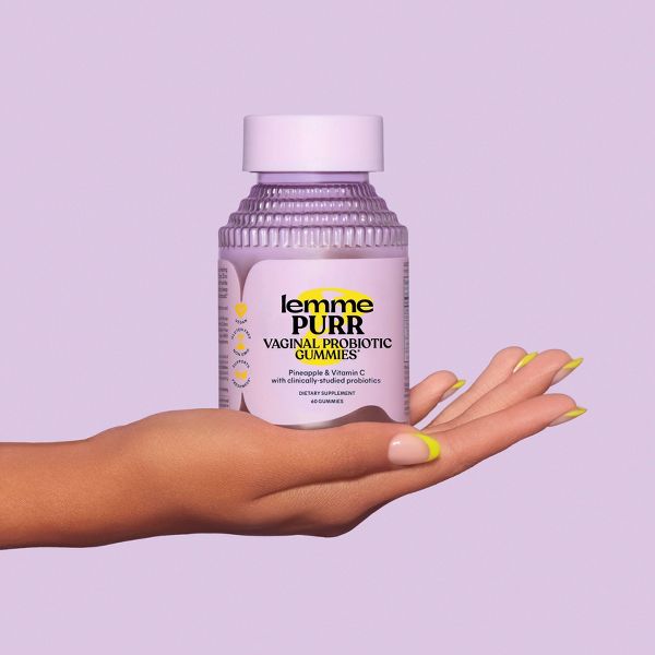 Lemme Purr Vaginal Probiotic Gummies - pH & Odor Support - Pineapple & Vitamin C - Pineapple Flavored - 14ct