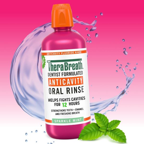 TheraBreath Anticavity Fluoride Mouthwash - Sparkle Mint - 16 fl oz