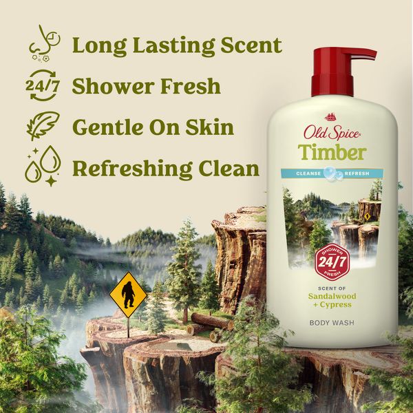 Old Spice Men's Body Wash Timber with Sandalwood - 30 fl oz