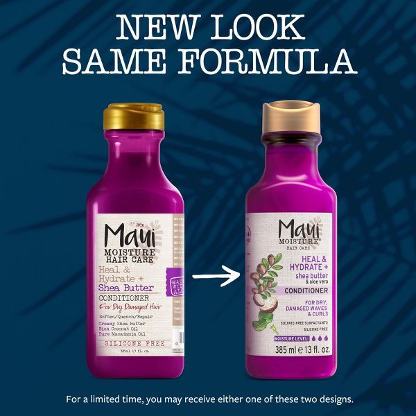 Maui Moisture Heal & Hydrate + Shea Butter Conditioner to Repair & Deeply Moisturize Tight Curly Hair - 13 fl oz