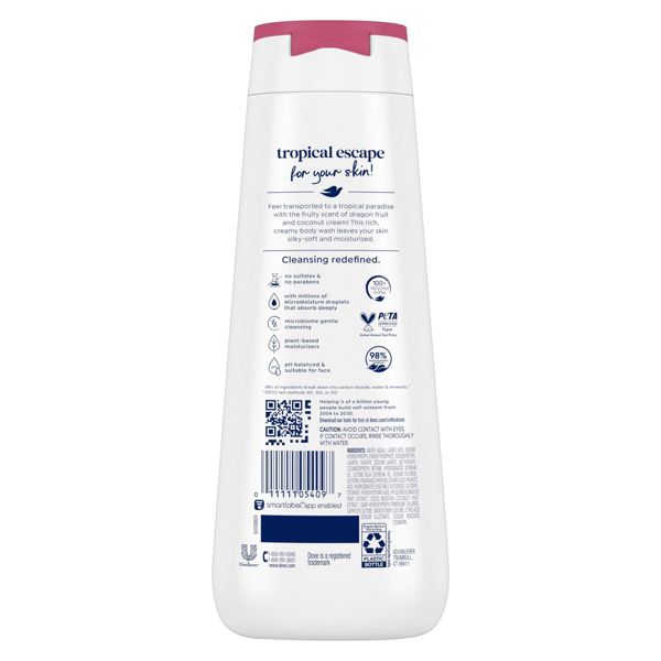 Dove Beauty Replenishing Body Wash - Dragon Fruit & Coconut Cream 24hr Lotion-Soft Skin - 20 fl oz