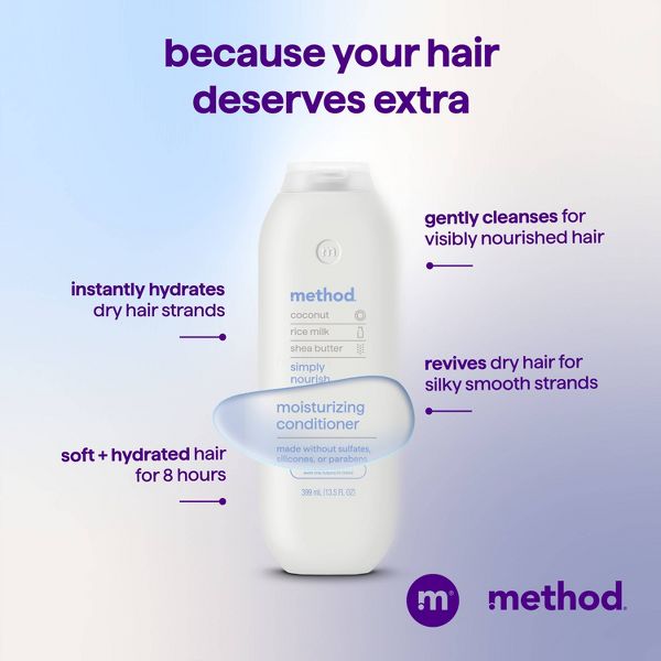 Method Simply Nourish Moisturizing Conditioner Sulfate & Silicone Free - 13.5 fl oz