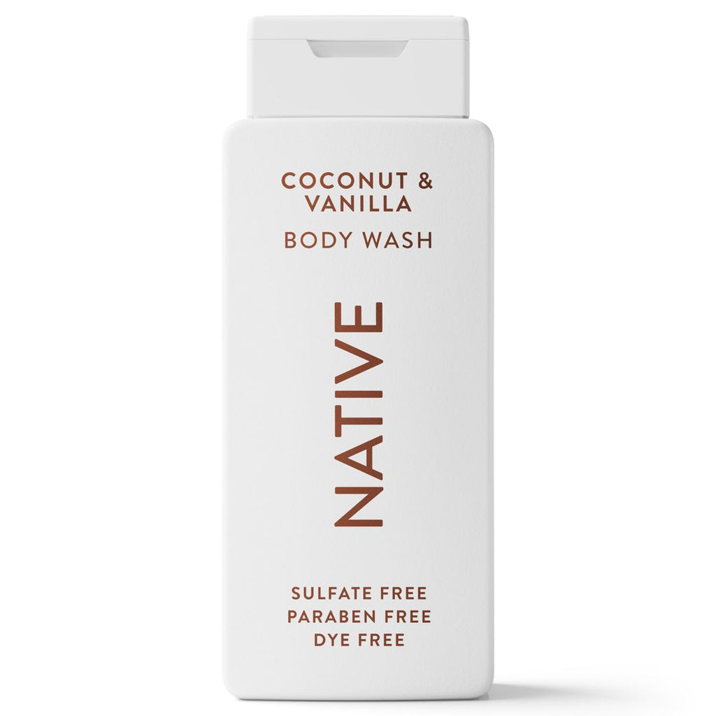 Native Body Wash for Men - Coconut & Vanilla - Sulfate Free - 18 fl oz