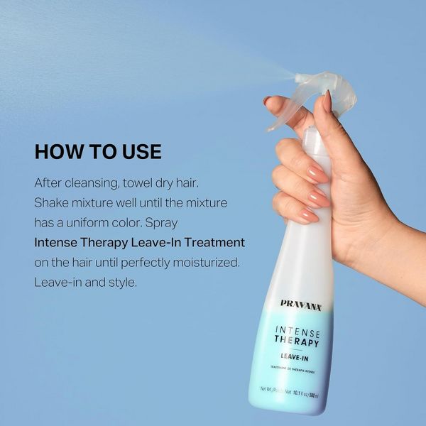 Pravana Intense Therapy Leave-In Treatment (10.1 oz) Instantly Detangles & Hydrates | Leavein Conditioner For All Hair Types