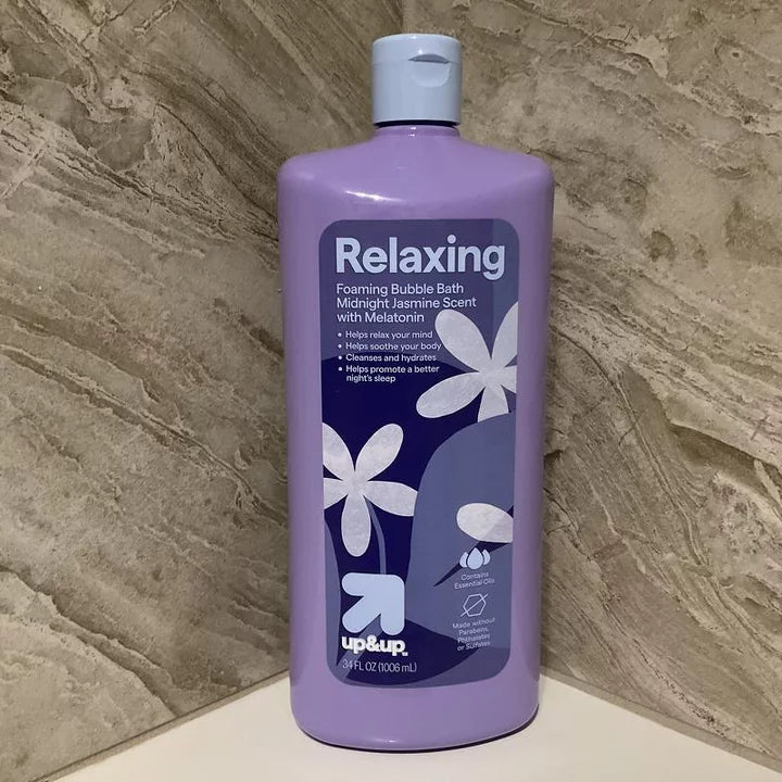 Relaxing Foaming Bubble Bath - Moonlight Jasmine Scent with Melatonin - 34oz - up&up™