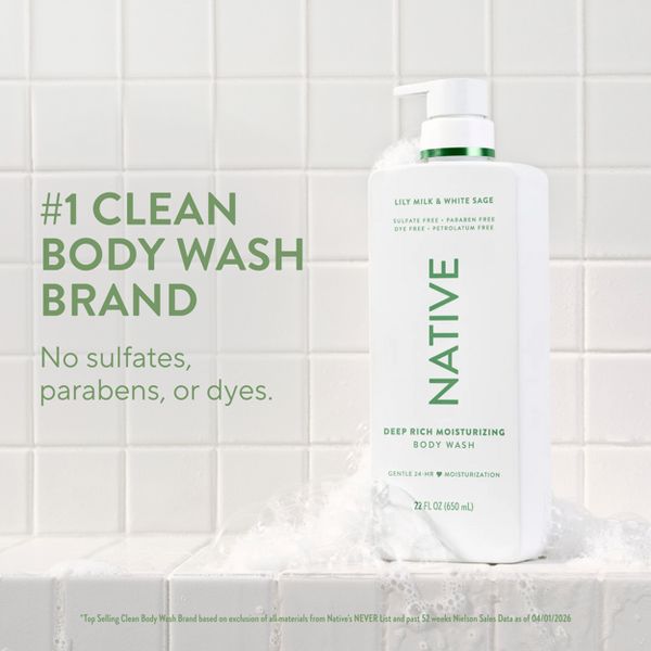 Native Lily Milk & White Sage Moisturizing Body Wash - 22 fl oz