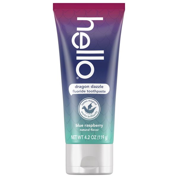 hello Kids' Dragon Dazzle Blue Raspberry Fluoride Toothpaste - 4.2oz
