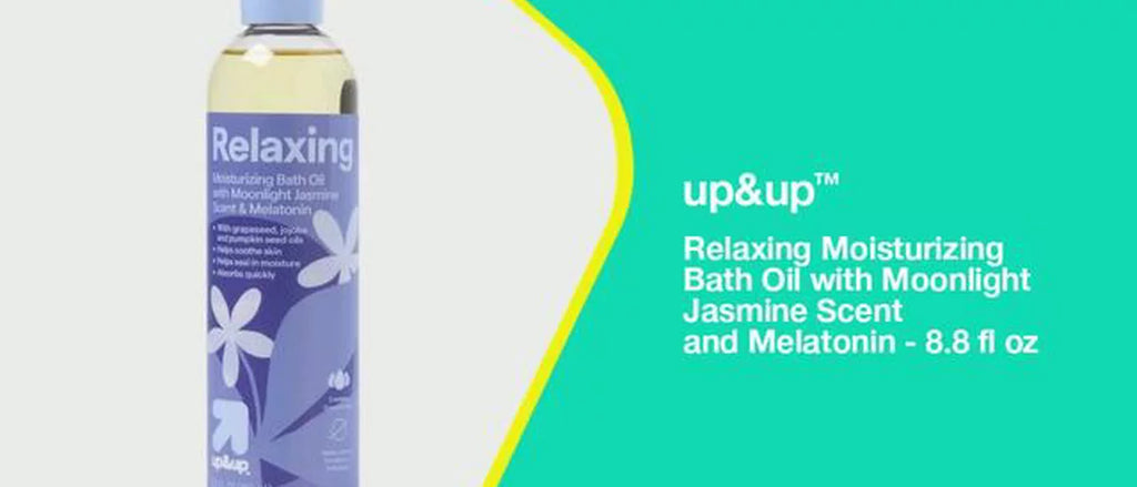 Relaxing Moisturizing Bath Oil with Moonlight Jasmine Scent and Melatonin - 8.8 fl oz - up&up™