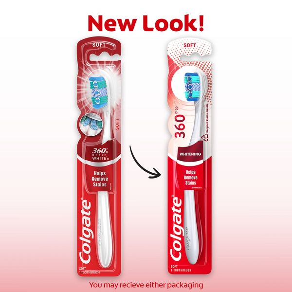 Colgate 360 Optic White Whitening Toothbrush - Soft