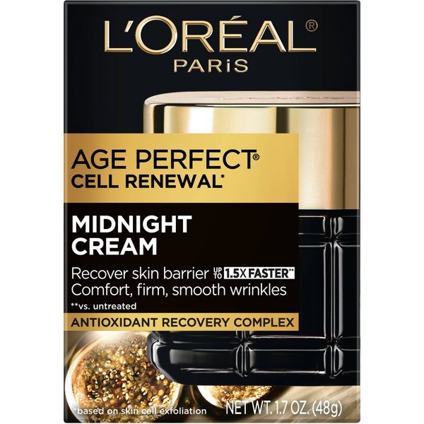 L'Oreal Paris Age Perfect Cell Renewal Midnight Face Cream - 1.7oz