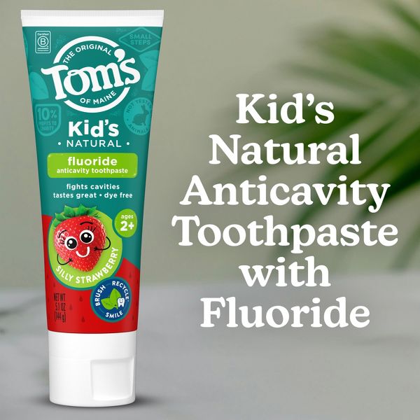 Tom's of Maine Kids Anticavity Fluoride Natural Toothpaste - Silly Strawberry - 5.1oz