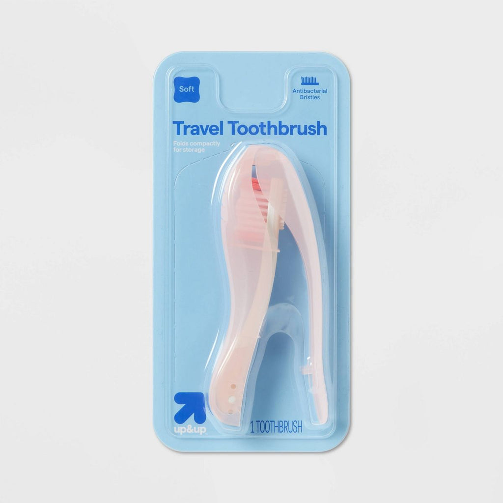 Foldable Travel Manual Toothbrush Soft Bristles - up&up™