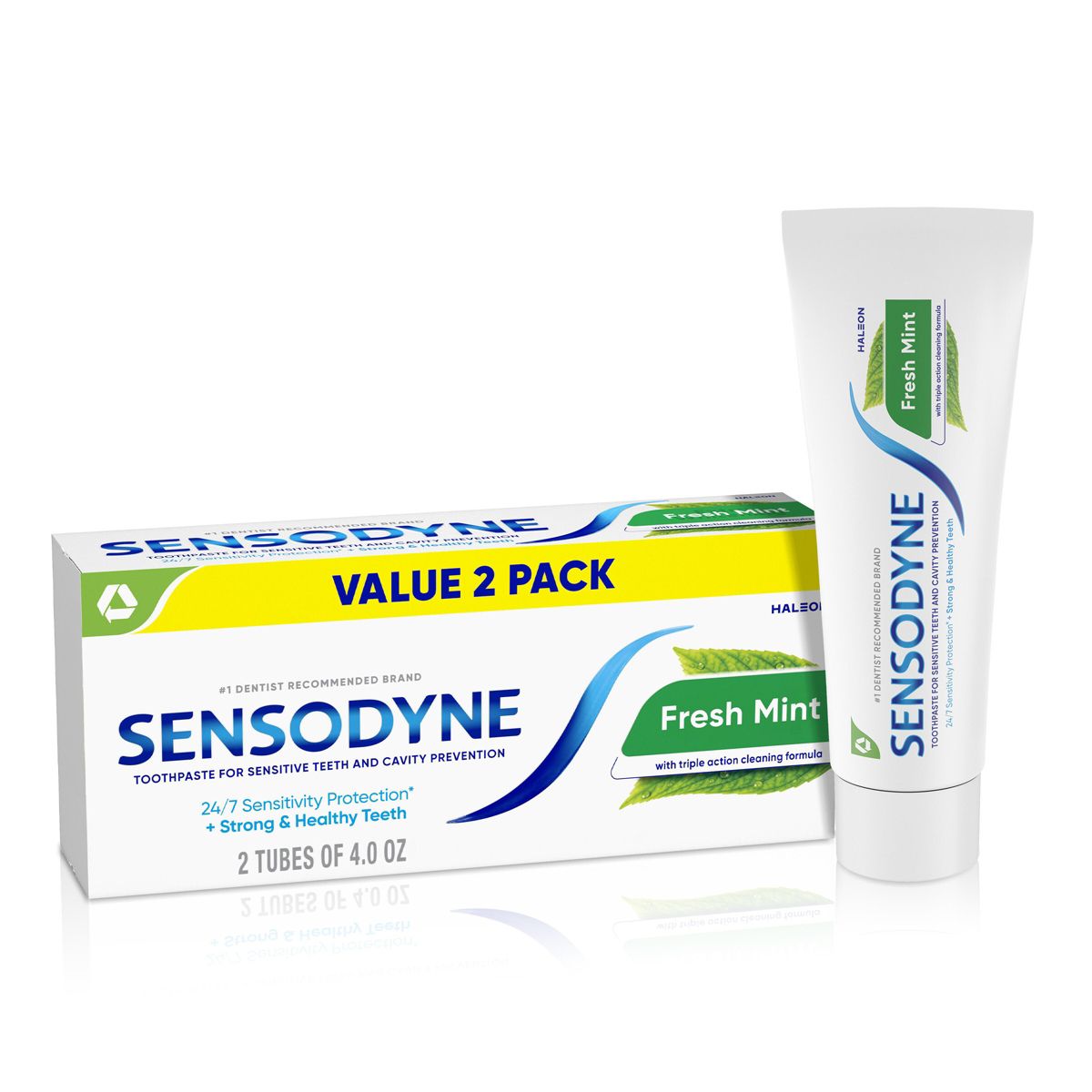 Sensodyne Fresh Mint Sensitivity Protection 2pk Toothpaste