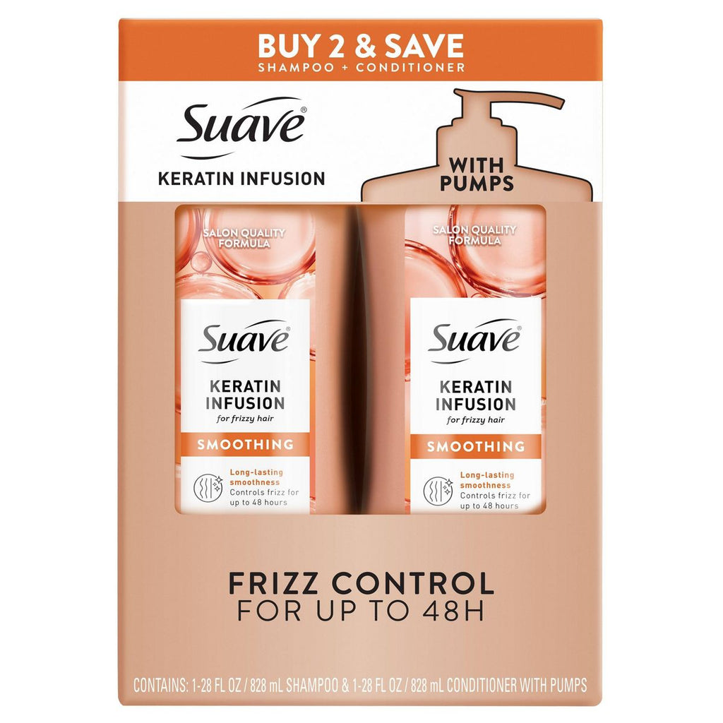 Suave Professionals Keratin Infusion Smoothing Shampoo and Conditioner - 56 fl oz