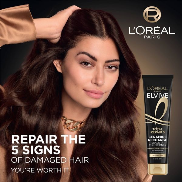 L'Oreal Paris Elvive Total Repair 5 Protein Recharge Leave In Conditioner - 5.1 fl oz