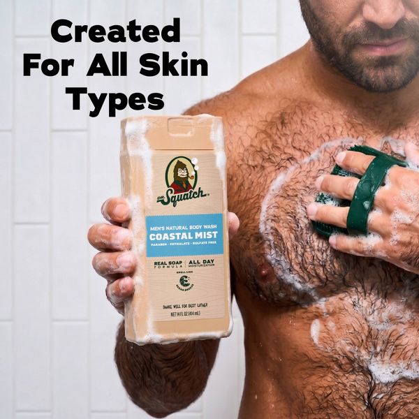 DR. SQUATCH Men's Non-Exfoliating Body Wash Coastal Mist - 14oz