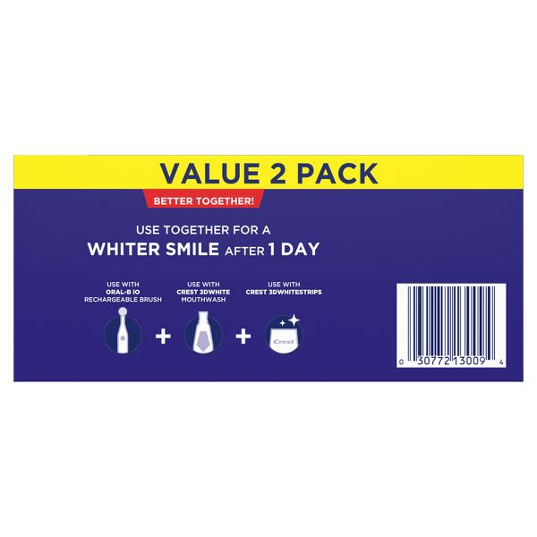 Crest 3D White Stain Eraser Fluoride Toothpaste - Icy Clean Mint - 3.8oz/2pk