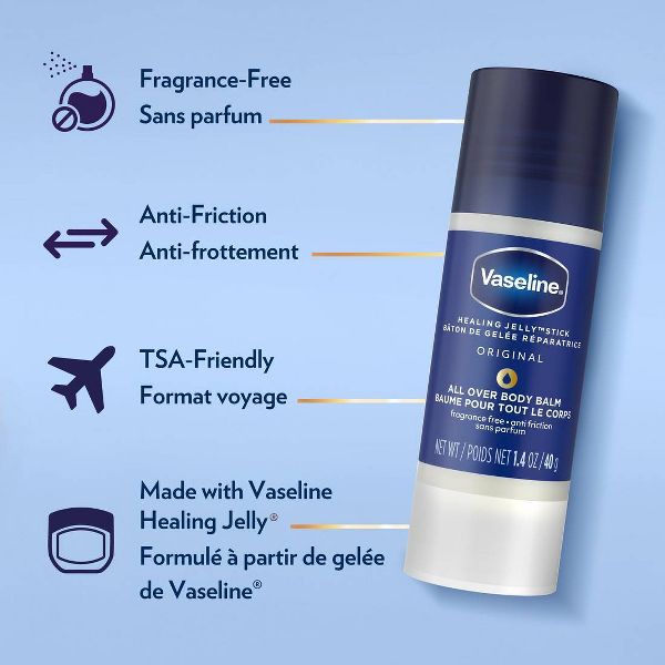 Vaseline All-Over Body Balm Stick Unscented - 1.4oz