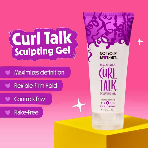 Not Your Mother's Curl Talk Sculpting Gel - 6 fl oz: Curl Enhancing, All Hair Types, Paraben-Free, Silicone-Free