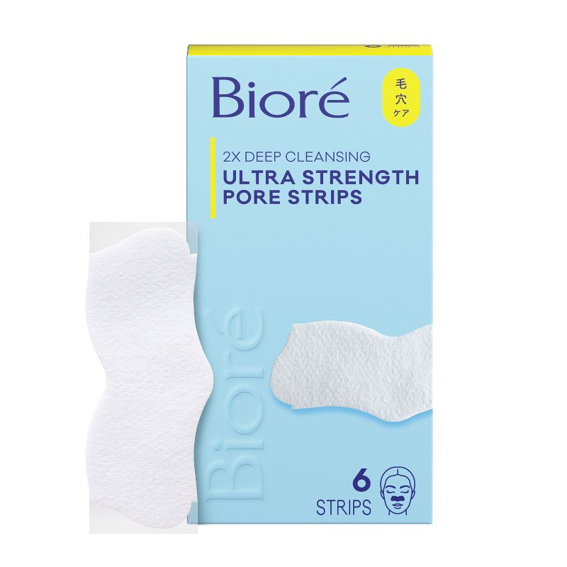 Biore Witch Hazel Ultra Deep Cleansing Blackhead Remover Nose Pore Strips - 6ct