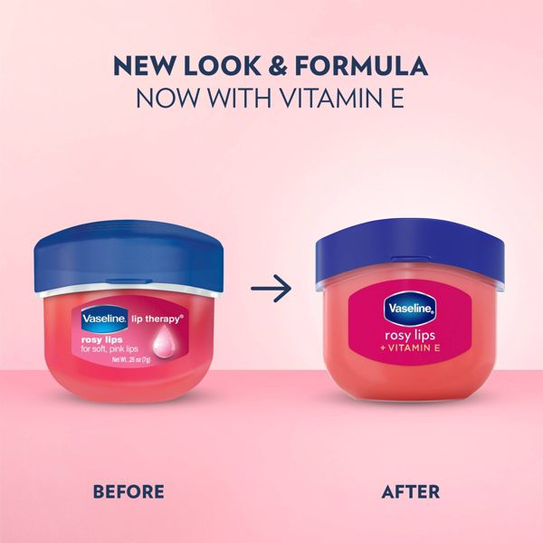Vaseline Lip Therapy Mini Lip Balm - Rosy - Travel Size - 0.25oz