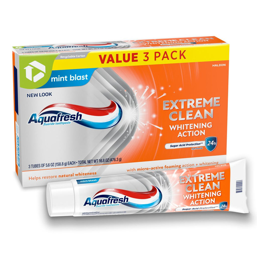 Aquafresh Extreme Clean Toothpaste - 3pk