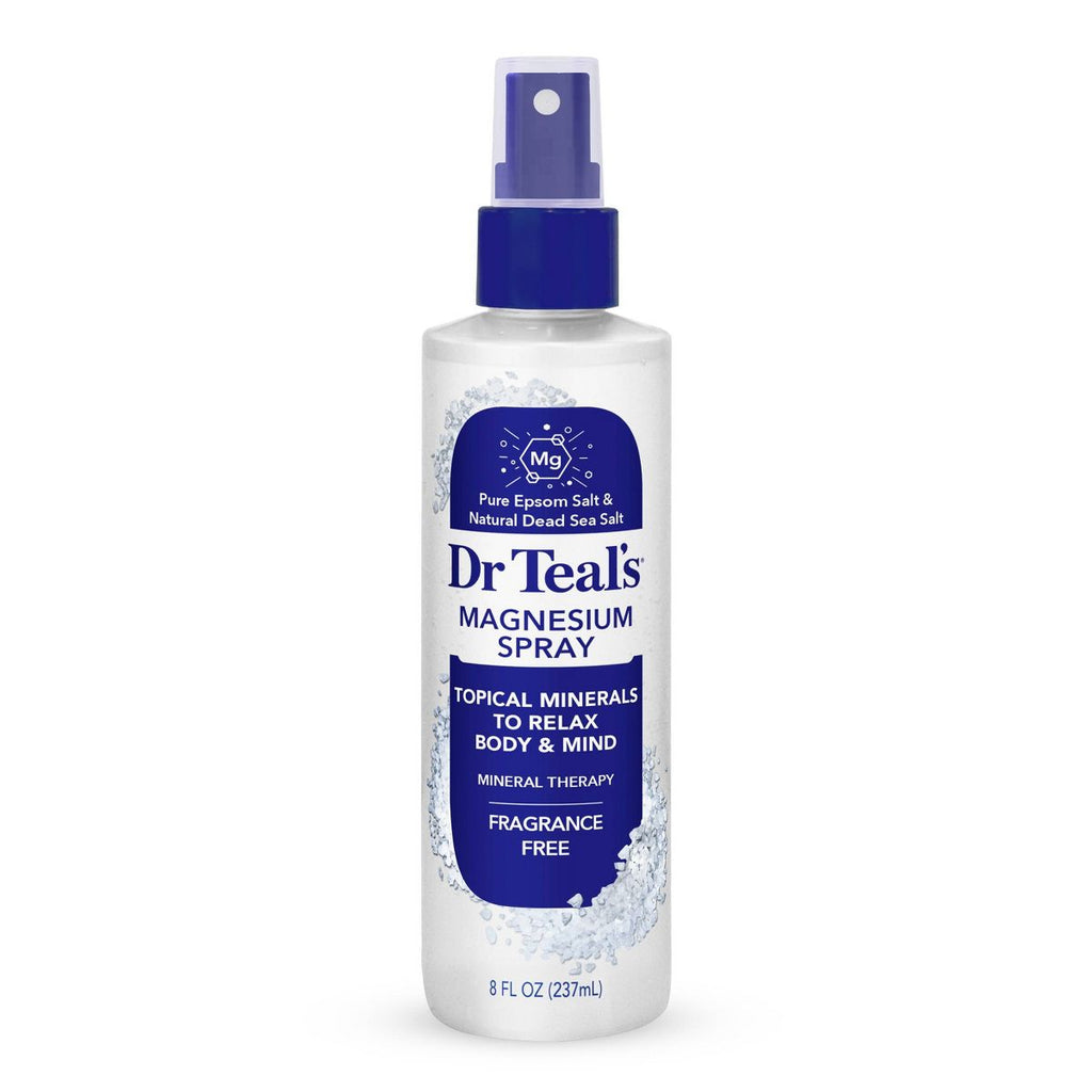 Dr Teal's Topical Magnesium Body & Foot Spray with Epsom Salt & Natural Dead Sea Salt Fragrance-Free - 8 fl oz