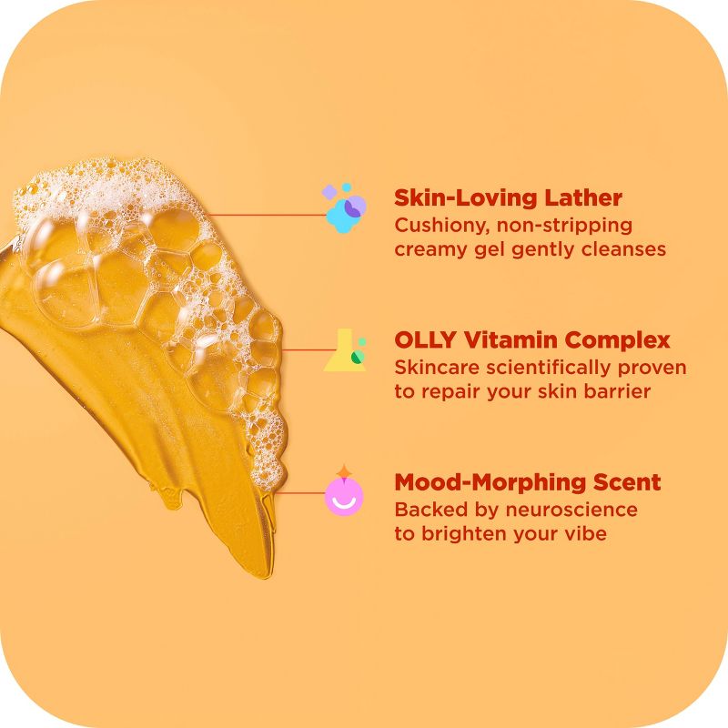 OLLY Bright Mood and Skin Vitamin-Infused Body Wash - Citrus Currant - 17 fl oz