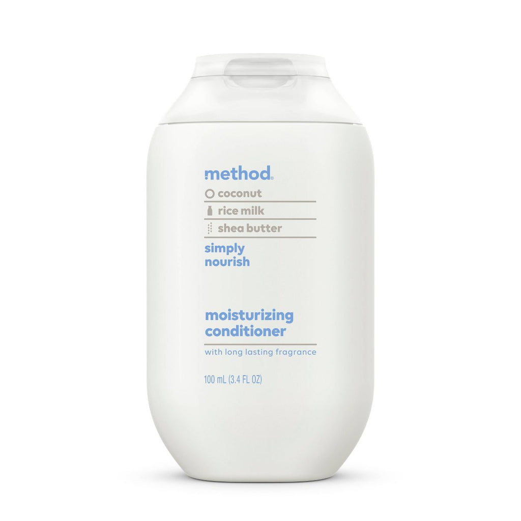 Method Simply Nourish Moisturizing Conditioner - Sulfate & Silicone Free - Travel Size - 3.4 fl oz