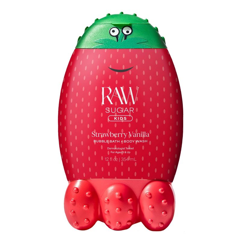 Raw Sugar Kids' Bubble Bath + Body Wash - Strawberry Vanilla - 12 fl oz