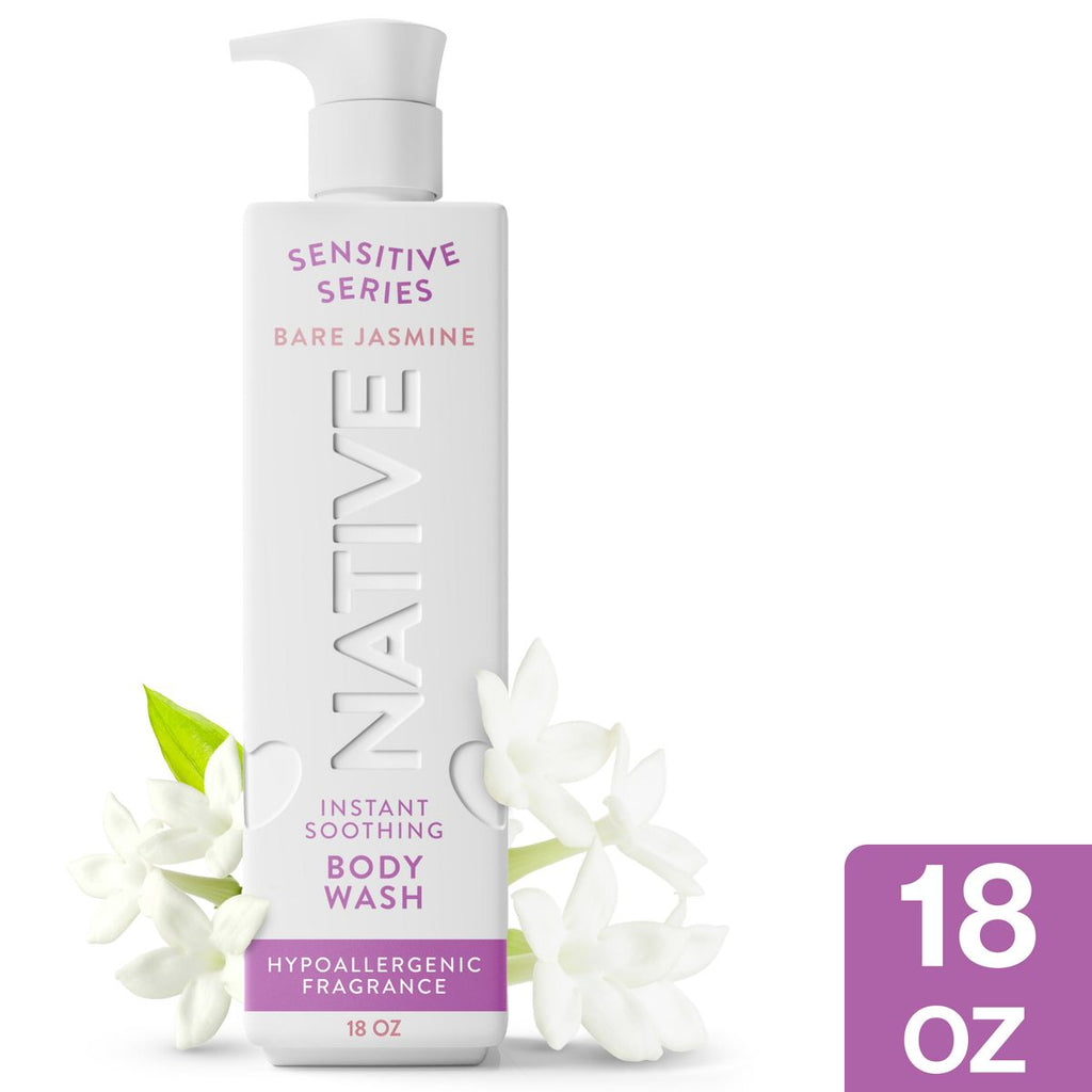 Native Sensitive Series Hypoallergenic Fragrance 24-Hour Hydrating Body Wash - Bare Jasmine - 18 fl oz