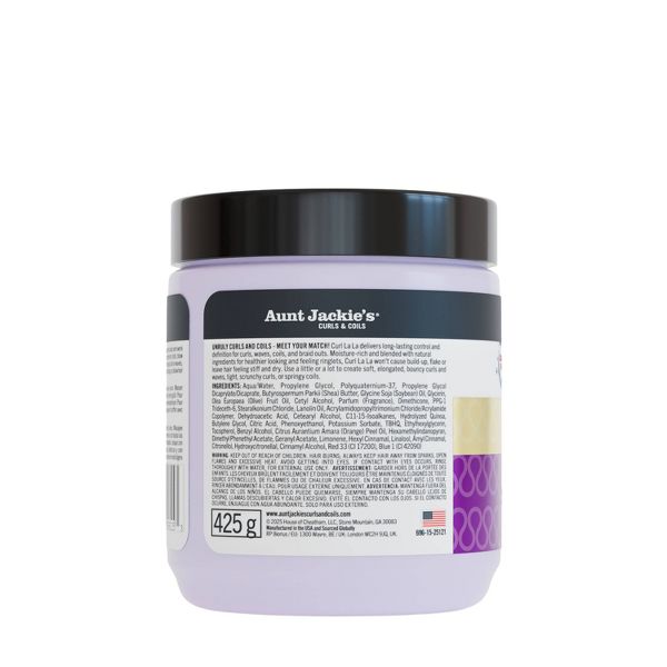 Aunt Jackie's Curl La La Defining Curl Custard - 15oz: For Textured & Curly Hair, Cream Form, Curl Enhancer