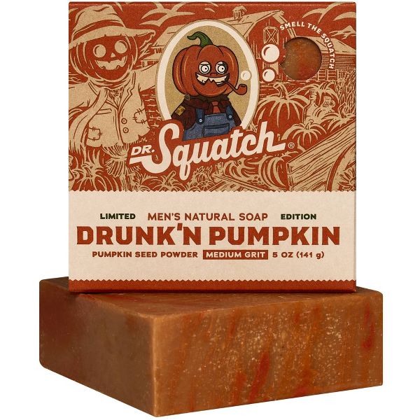 DR. SQUATCH Men's All Natural Bar Soap - Drunk'n Pumpkin - 5oz