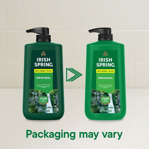 Irish Spring Original Clean Body Wash for Men - 30 fl oz Pump