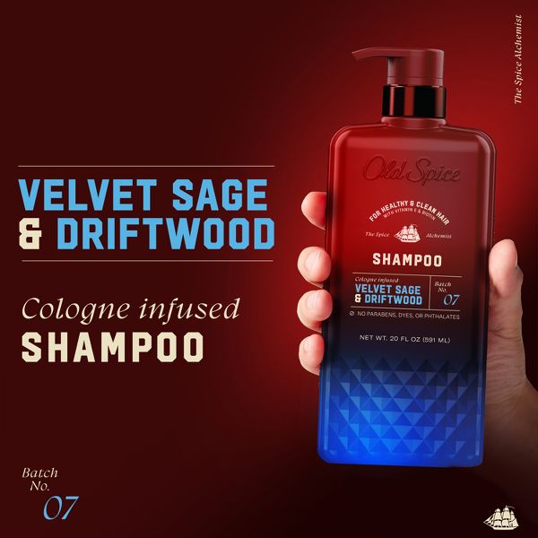 Old Spice x The Spice Alchemist Velvet Sage & Driftwood Cologne Infused Shampoo - 20 fl oz