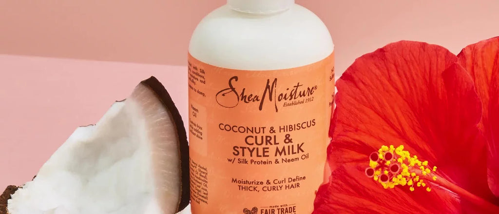 SheaMoisture Coconut & Hibiscus Curl & Style Milk For Thick Curly Hair - 8 fl oz: Paraben-Free Cream with Shea Butter