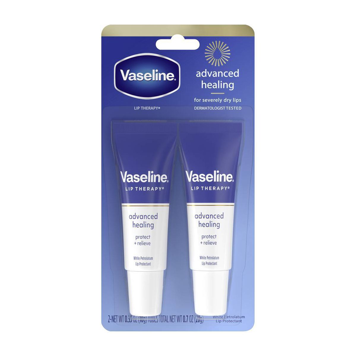 Vaseline Lip Therapy Advanced Healing Moisturizer - 0.7oz/2ct