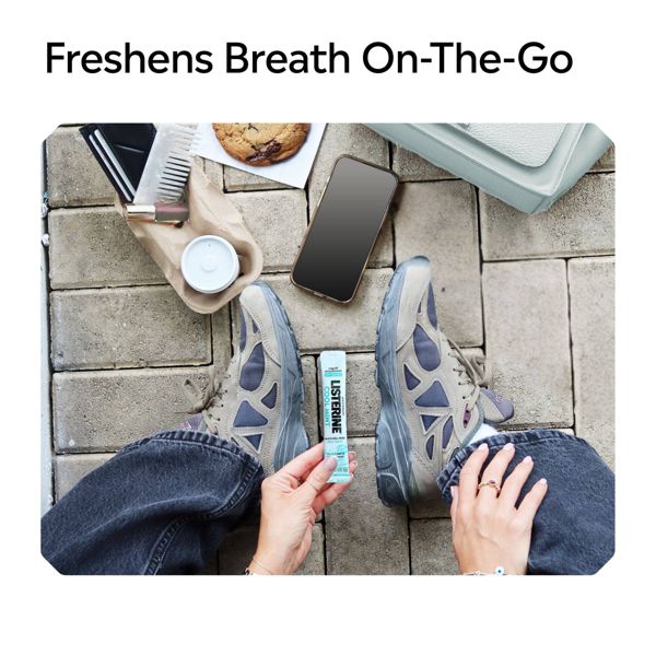 Listerine On-The-Go Alcohol-Free Cool Mint Mouthwash Packets - 0.33 fl oz/15ct