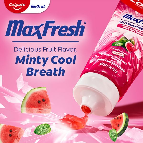 Colgate Max Fresh Anticavity Fluoride Toothpaste - Watermelon Blast with Mint - 4.5oz.