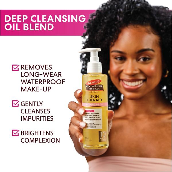 Palmers Skin Therapy Cleansing Face Oil - Cocoa butter & Rose - 6.5 fl oz
