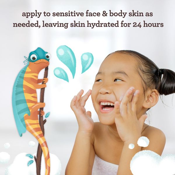 Aveeno Kids Sensitive Skin Face & Body Gel Cream, Clinically Proven 24 Hour Hydration, Lightweight - 8oz