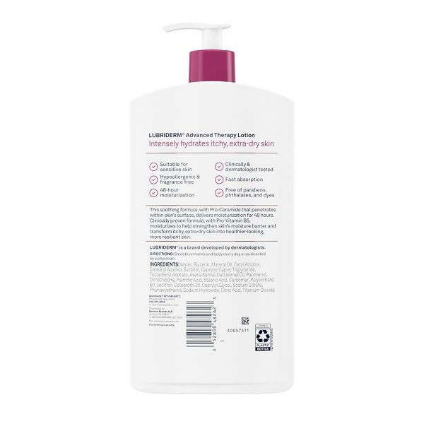 Lubriderm Advanced Therapy Lotion For Extra Dry Skin - Fragrance-Free - 24 fl oz