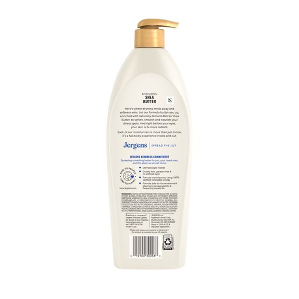 Jergens Enriching Shea Butter Hand and Body Lotion for Dry Skin - 28.2 fl oz