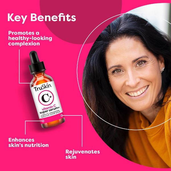 TruSkin Vitamin C Super All-in-One Anti-Aging Face Serum with Niacinamide, Retinol, Hyaluronic Acid, Salicylic Acid and Squalane - 1 fl oz